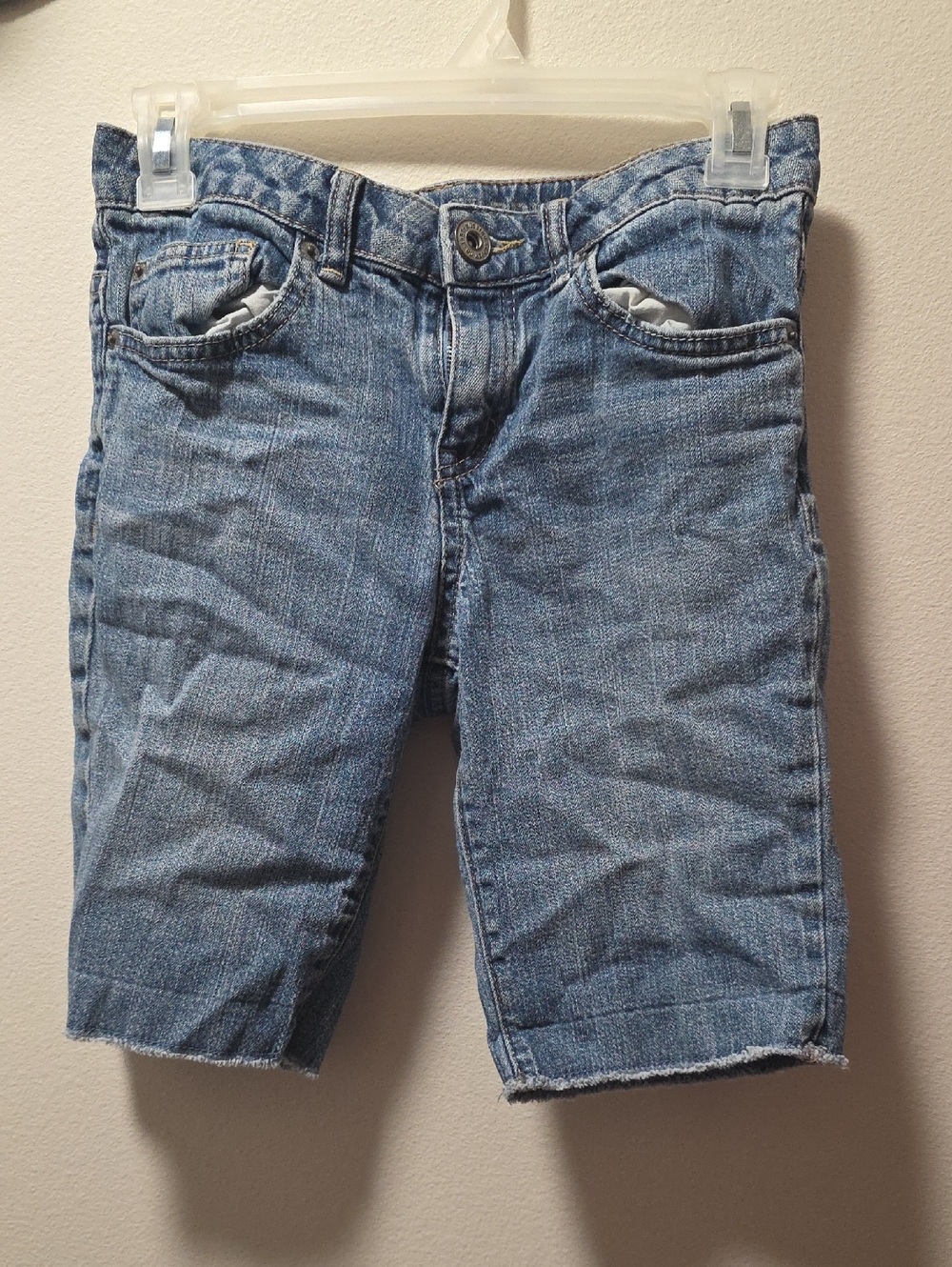Girls Classic Light Wash Bermuda Denim Shorts
